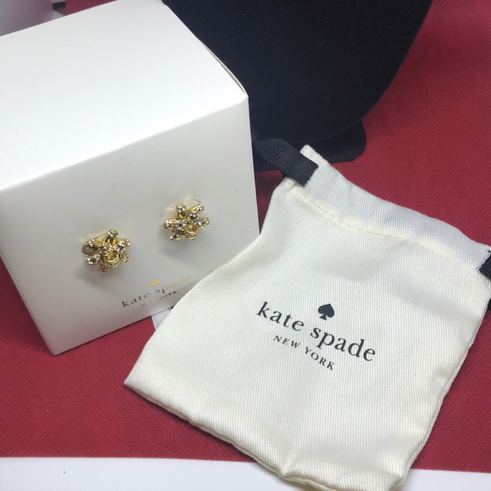 kate spade ♠️ Bourgeois Bow Pave Stud Earrings - Picture 5 of 6